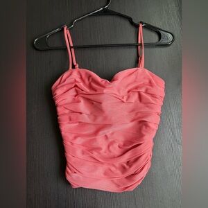 Express Pink Camisole with Ruching Detail